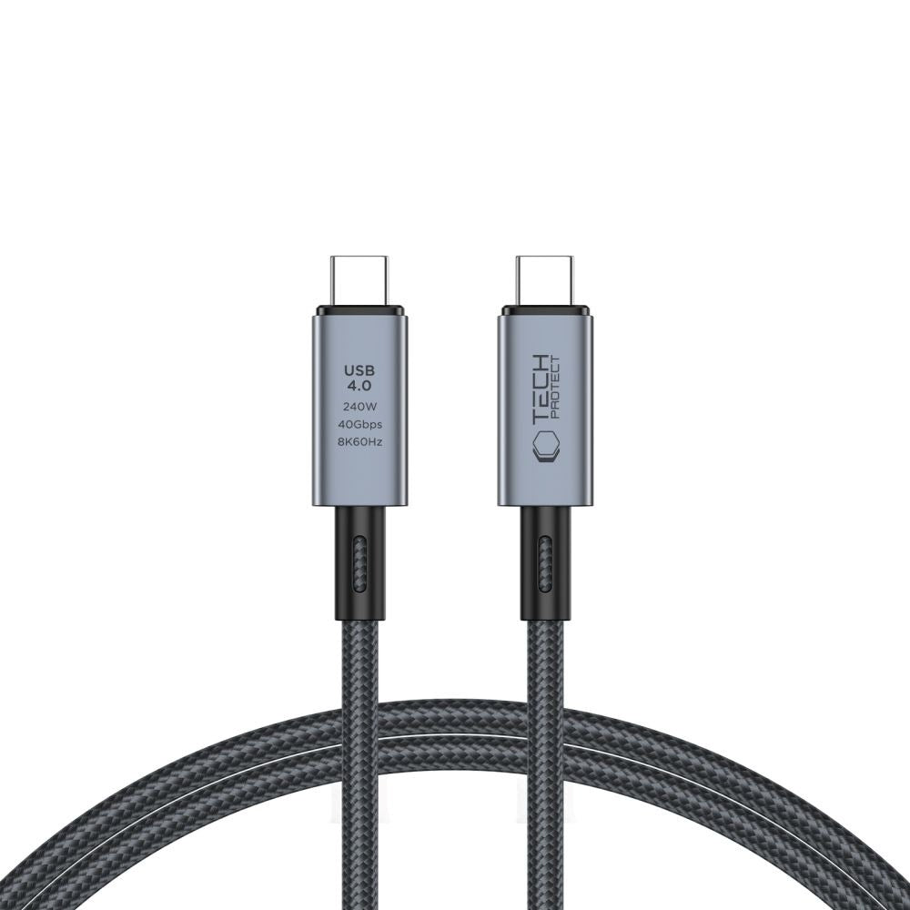 Tech-Protect Ultraboost 8K 40GBPS USB-C to USB-C Cable PD 240W 1m - Black