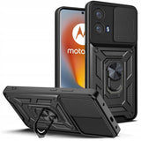 Motorola Edge 50 Fusion Tech-Protect Camshield Case with Magnetic Ring & Stand Function - Black