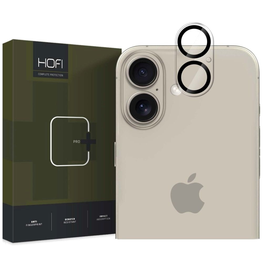 iPhone 16 / 16 Plus Hofi Cam Pro+ Protective Glass for Camera Lens - Transparent / Black