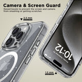 iPhone 16 Pro Tech-Protect Flexair Hybrid Case - MagSafe Compatible - Transparent / Glitter