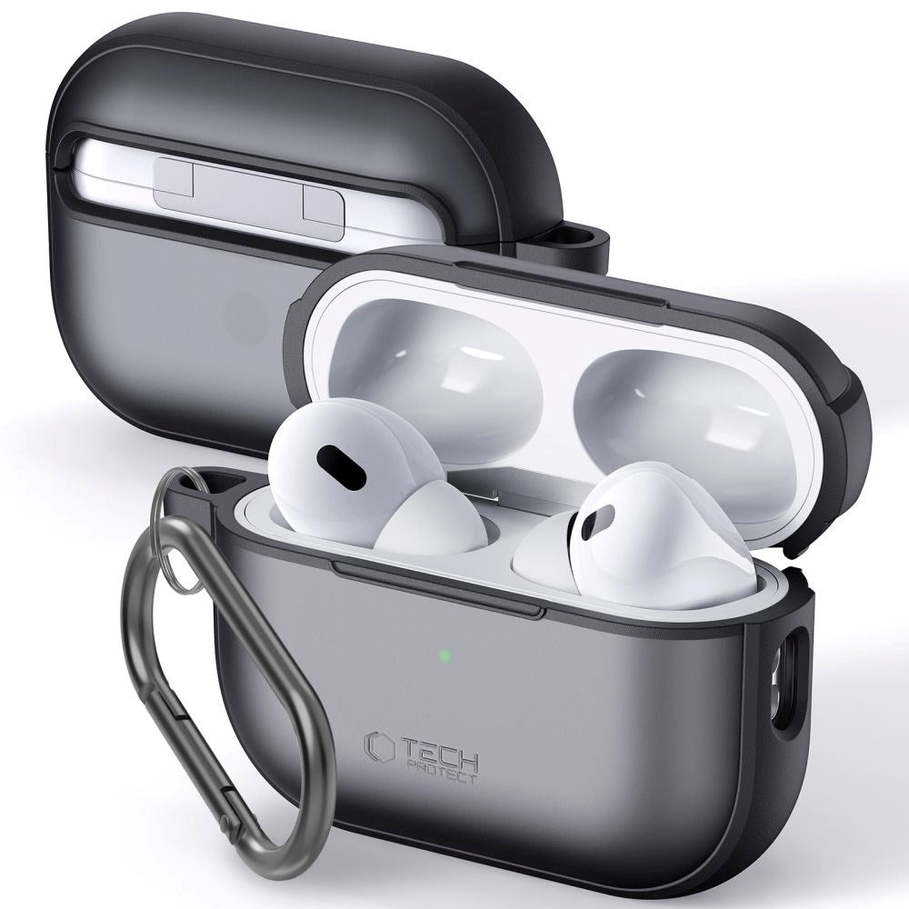 Tech-Protect MagMat Apple AirPods Pro (1st & 2nd Gen) Case with Carabiner - Matte Black