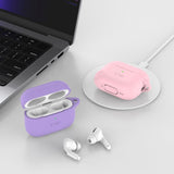 Tech-Protect Apple AirPods Pro (1st & 2nd Gen) Silicone Case with Carabiner Hook - Purple