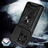 Motorola Moto G56 Tech-Protect Tough Case with Magnetic Kickstand & Camslider - Black