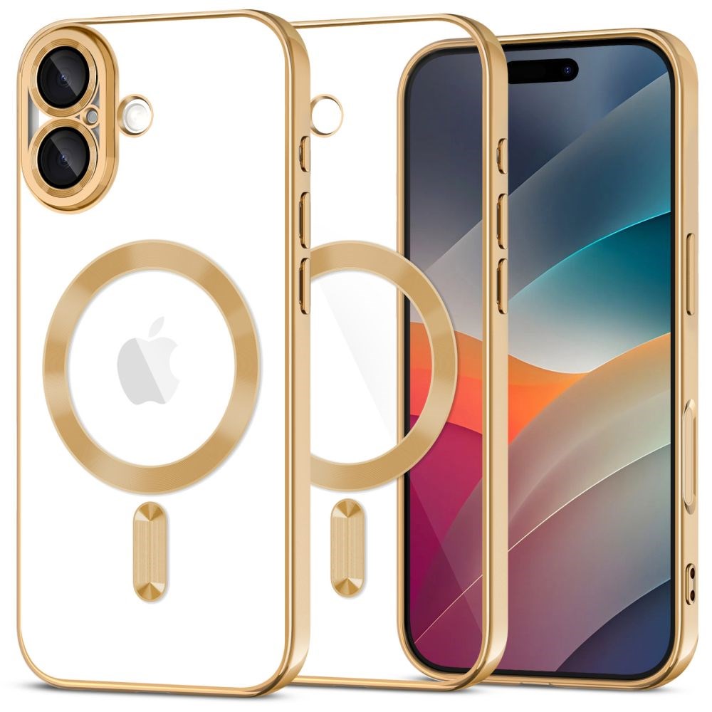 iPhone 17 Tech-Protect MagFlex Case - MagSafe Compatible - Gold / Transparent