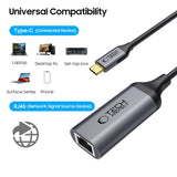 USB-C to Ethernet RJ45 Adapter Tech-Protect Ultraboost - 1000Mbps - Black