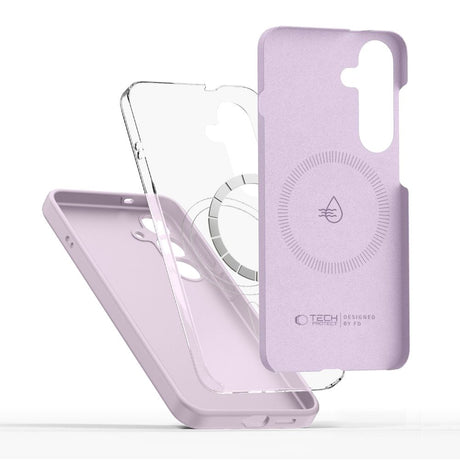 Samsung Galaxy S25 Tech-Protect Silicone Case - MagSafe Compatible - Purple