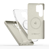 Samsung Galaxy S25 Ultra Tech-Protect Silicone Case - MagSafe Compatible - Beige