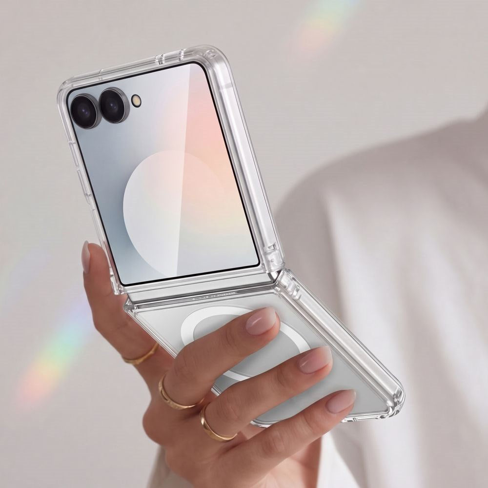 Samsung Galaxy Z Flip8 Tech-Protect Flexair Hybrid Case - MagSafe Compatible - Transparent