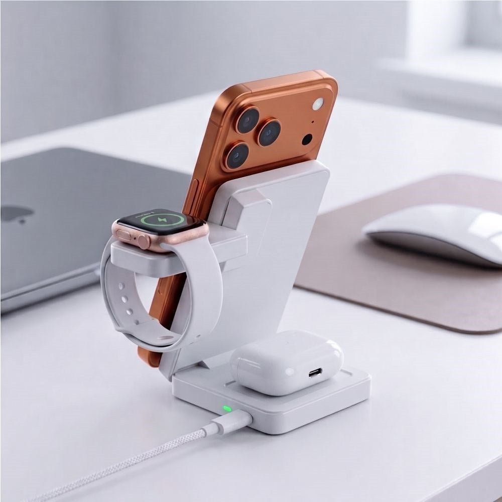 Wireless 3-in-1 MagSafe Charger Tech-Protect A56 25W - White