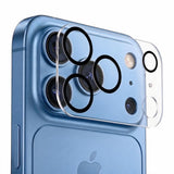 iPhone 18 Pro Tech-Protect Cam Fit+ Camera Lens Protector Glass - Transparent / Black