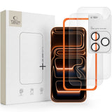 iPhone 18 Pro Tech-Protect Easy Set+ 3-in-1 Protection Set with Tempered Glass Screen Protector & Camera Lens Protector - Transparent