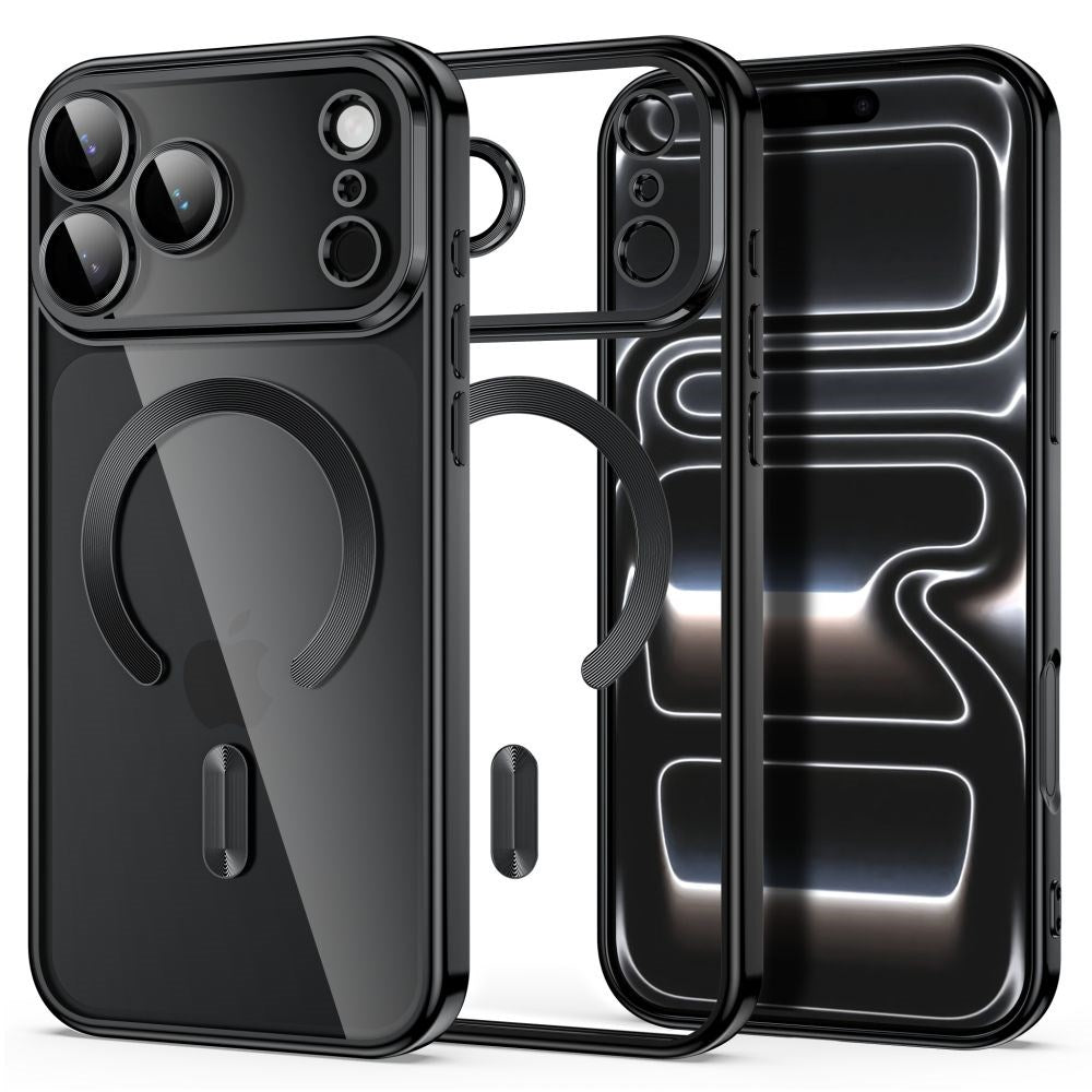 iPhone 18 Pro Max / 17 Pro Max Tech-Protect MagFlex Case - MagSafe Compatible - Black / Transparent
