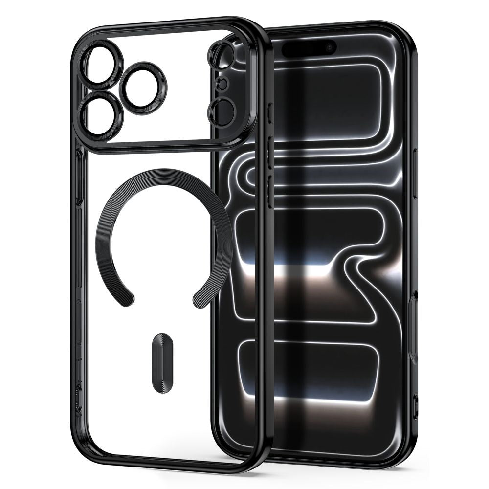 iPhone 18 Pro Max / 17 Pro Max Tech-Protect MagFlex Case - MagSafe Compatible - Black / Transparent