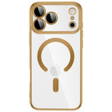 iPhone 18 Pro / 17 Pro Tech-Protect MagFlex Case - MagSafe Compatible - Transparent / Gold