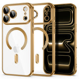 iPhone 18 Pro Max / 17 Pro Max Tech-Protect MagFlex Case - MagSafe Compatible - Transparent / Gold
