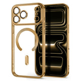iPhone 18 Pro Max / 17 Pro Max Tech-Protect MagFlex Case - MagSafe Compatible - Transparent / Gold