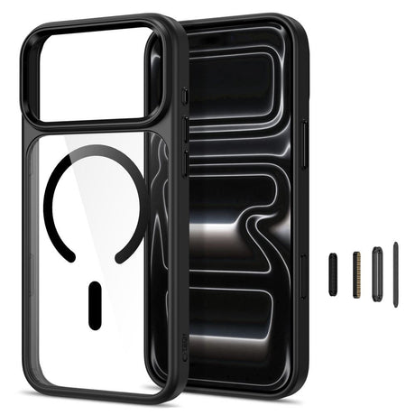 iPhone 18 Pro Max / 17 Pro Max Tech-Protect MagMat Case - MagSafe Compatible - Transparent / Black