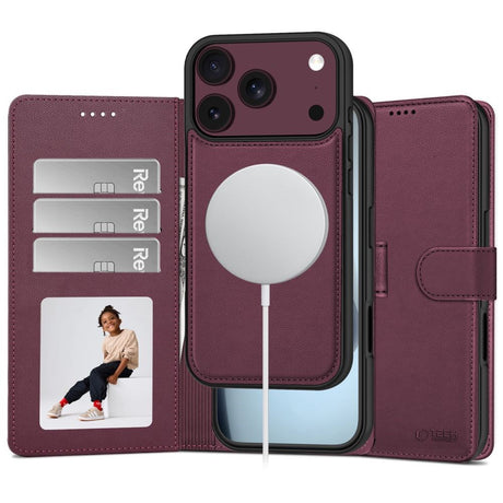 iPhone 18 Pro Max / 17 Pro Max Tech-Protect Wallet Flip Case - MagSafe Compatible - Red
