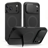 iPhone 18 Pro Max / 17 Pro Max Tech-Protect Kevlar Aura Case w. Stand Function and Cam Slider - MagSafe Compatible - Black
