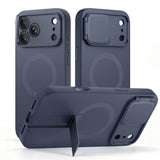 iPhone 18 Pro / 17 Pro Tech-Protect Kevlar Aura Case w. Stand Function and Cam Slider - MagSafe Compatible - Blue