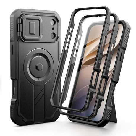 iPhone 18 Pro Max / 17 Pro Max Tech-Protect Kelvar Tough Case with Screen Protector and Camera Protector - MagSafe Compatible - Black