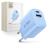 Tech-Protect NCA20 Wall Charger with 20W - 1 x USB-A & 1 x USB-C - Blue