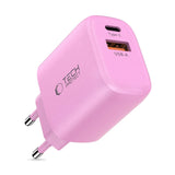 Tech-Protect NCA30 Wall Charger with 30W - 1 x USB-A & 1 x USB-C - Pink