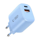Tech-Protect NCA30 Wall Charger with 30W - 1 x USB-A & 1 x USB-C - Blue
