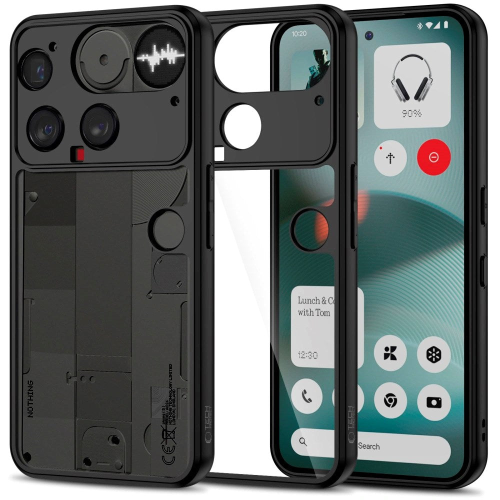 Nothing Phone (3) Tech-Protect MagMat Hybrid Case - Transparent / Black