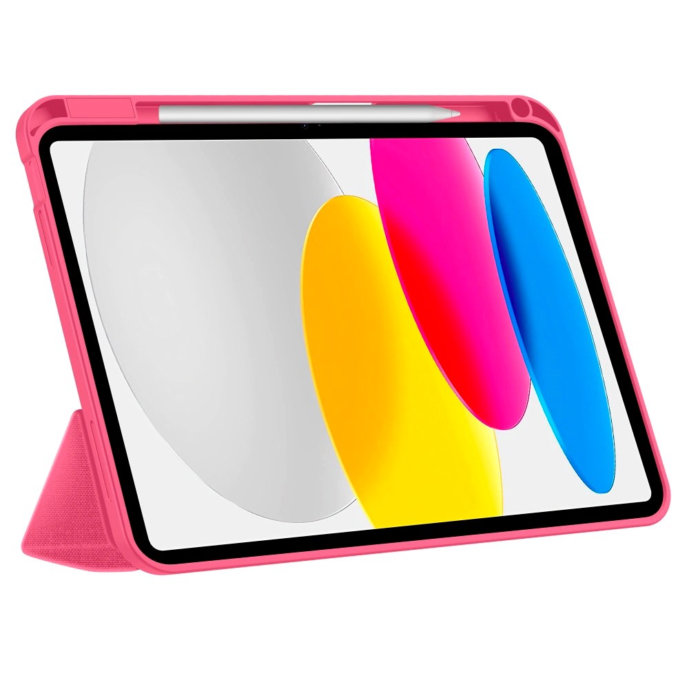 iPad 11" (2025) / 10.9" (2024 / 2022) Tech-Protect Canvas Flip Case with Pen Holder - Pink
