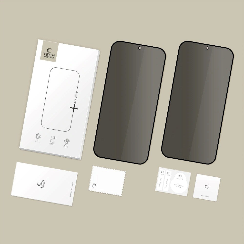Samsung Galaxy S26 Tech-Protect Glass Spy+ Screen Protection Glass - Privacy Function - 2 pcs. - Transparent