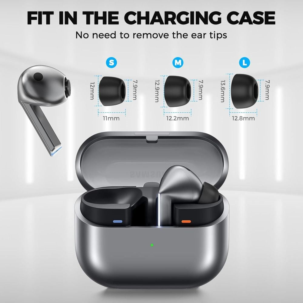 Samsung Galaxy Buds4 Pro / 3 Pro Tech-Protect Set of Ear Tips - S / M / L - Black