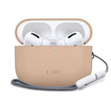 Apple AirPods Pro (3. Gen) Tech-Protect Silicone Case with Strap - Beige