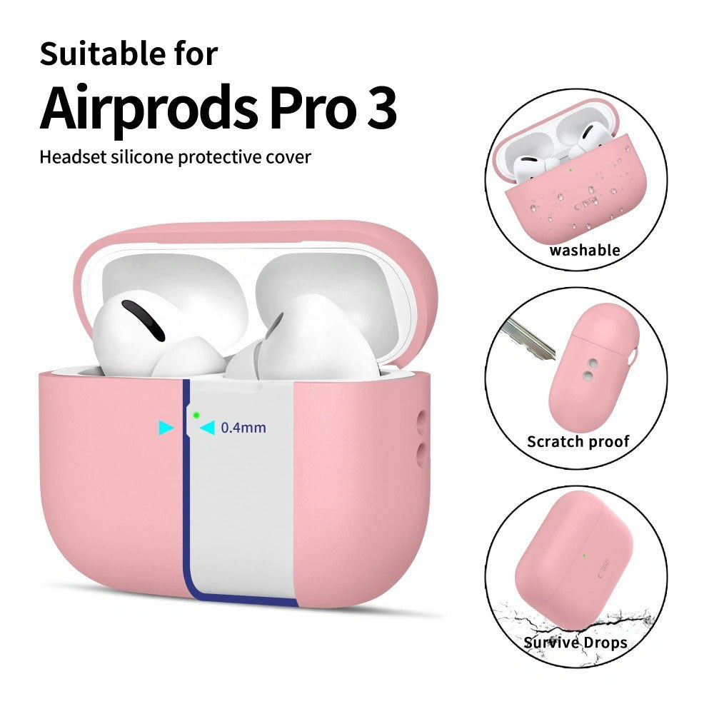 Apple AirPods Pro (3. Gen) Tech-Protect Silicone Case with Strap - Pink