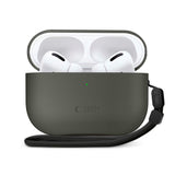 Apple AirPods Pro (3rd gen.) Tech-Protect NaturalFit Faux Leather Case with Strap - Green