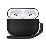 Apple AirPods Pro (3rd gen.) Tech-Protect NaturalFit Faux Leather Case with Strap - Black