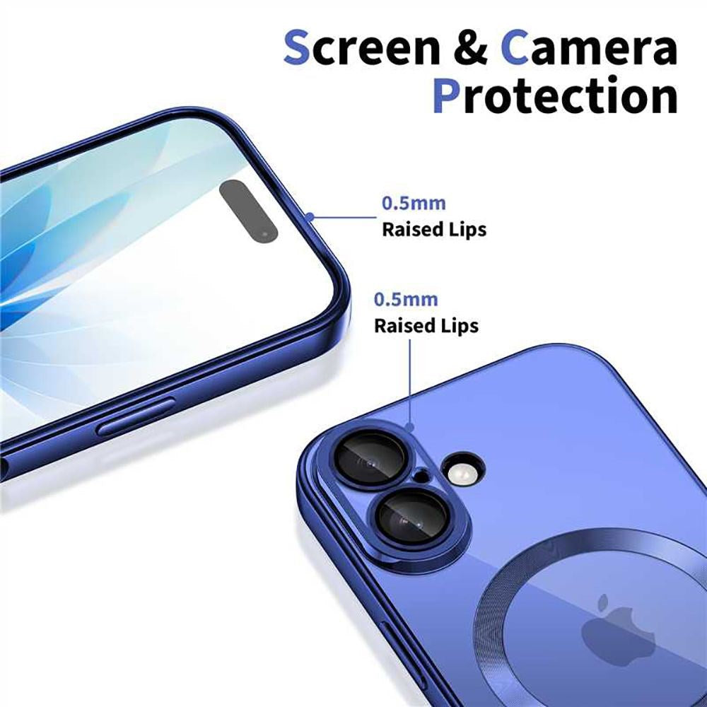 iPhone 17 Tech-Protect MagFlex Case - MagSafe Compatible - Blue / Transparent