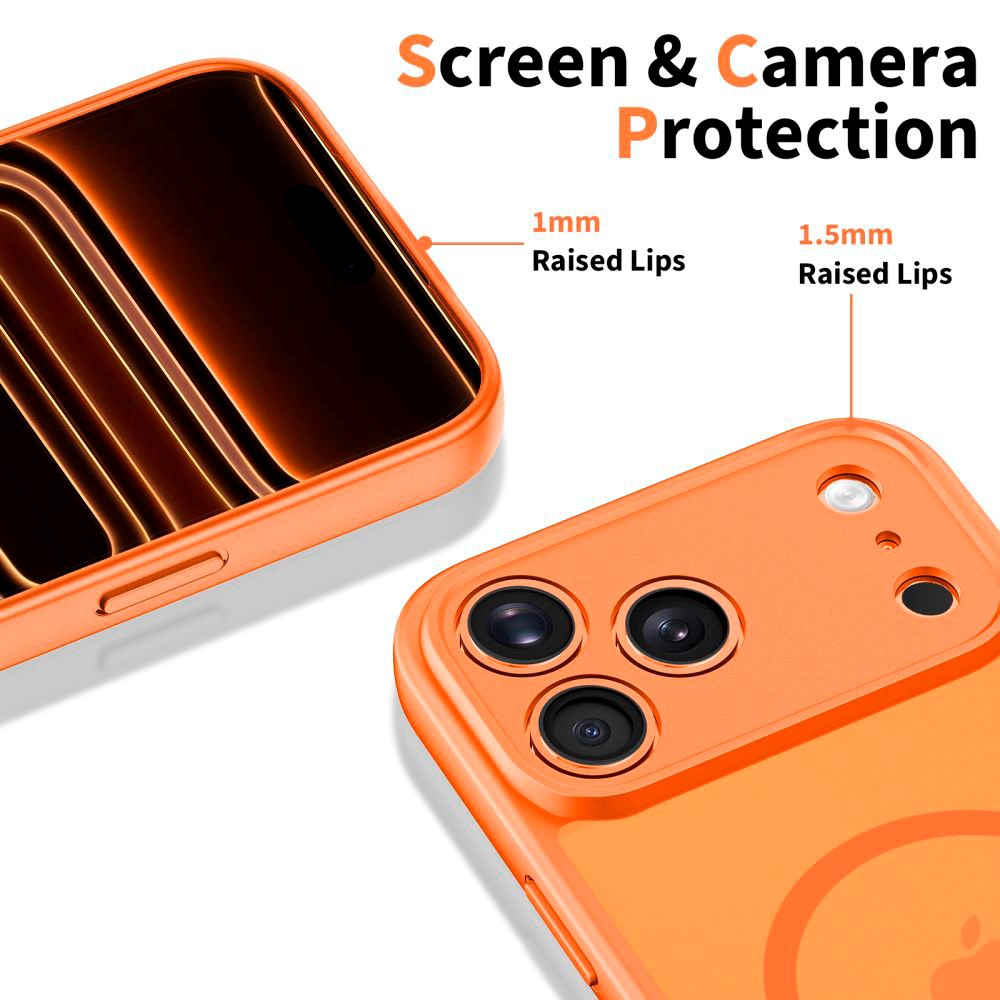 iPhone 17 Pro Tech-Protect BasicMag Hybrid Case - MagSafe Compatible - Matte Orange