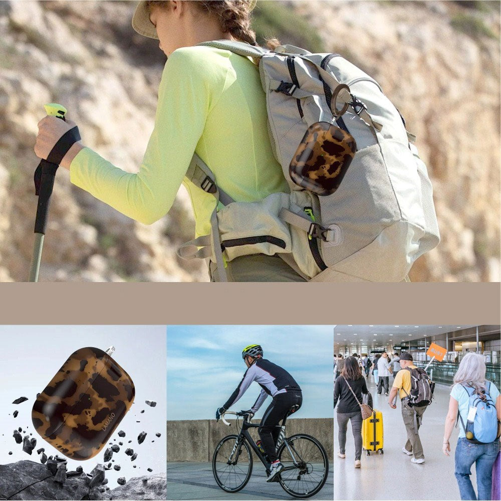 Apple AirPods Pro (3. Gen.) Tech-Protect Lamano Deksel with Keychain - Panther