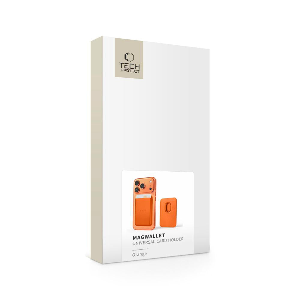 Tech-Protect MagWallet Magnetic Card Holder - MagSafe Compatible - Orange