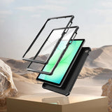 Samsung Galaxy Tab A11+ (Plus) / A9+ (Plus) Tech-Protect Kevlar Pro Case with Built-in Screen Protector - Black