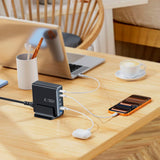 Tech-Protect 160W GaN Desktop Charger with 2 x USB-A & 4 x USB-C – Black