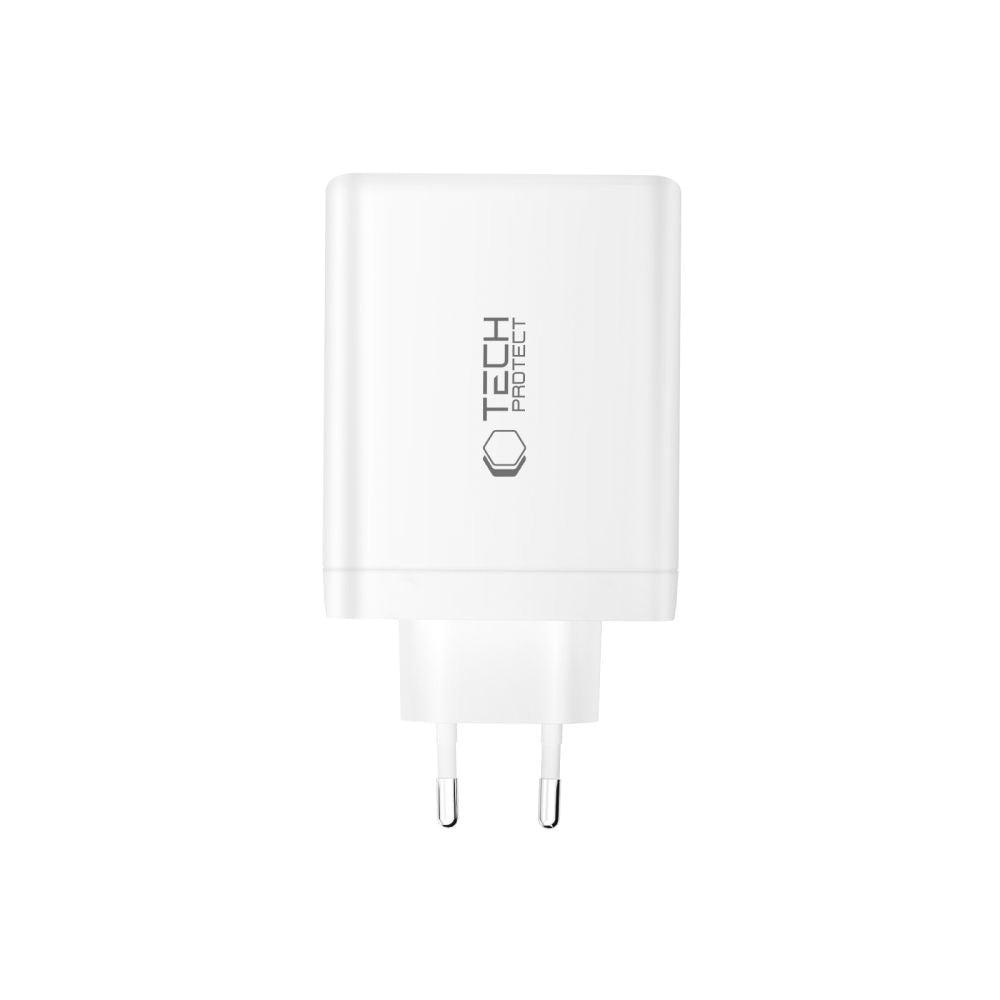 Tech-Protect 140W GaN Wall Charger with 1 x USB-A & 3 x USB-C – White
