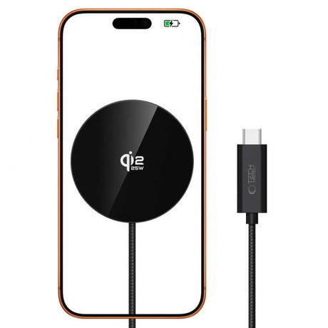 Tech-Protect 25W Qi2 Magnetic Wireless Charger - MagSafe Compatible - Black