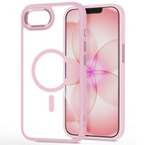 iPhone 17e / 16e Tech-Protect MagMat Case - MagSafe Compatible - Transparent / Pink