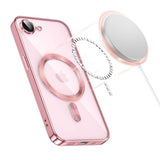 iPhone 17e / 16e Tech-Protect MagFlex Case - MagSafe Compatible - Transparent / Rose Gold
