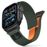 Apple Watch (44/SE/45/46/49Mm) Tech-Protect Nylon Elite Strap - Green / Orange