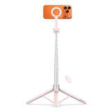 Tech-Protect L10S Bluetooth Tripod Selfie Stick – MagSafe Compatible – Pink / Silver