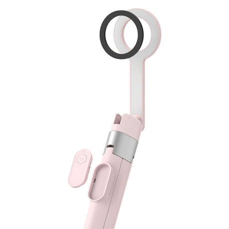 Tech-Protect L10S Bluetooth Tripod Selfie Stick – MagSafe Compatible – Pink / Silver