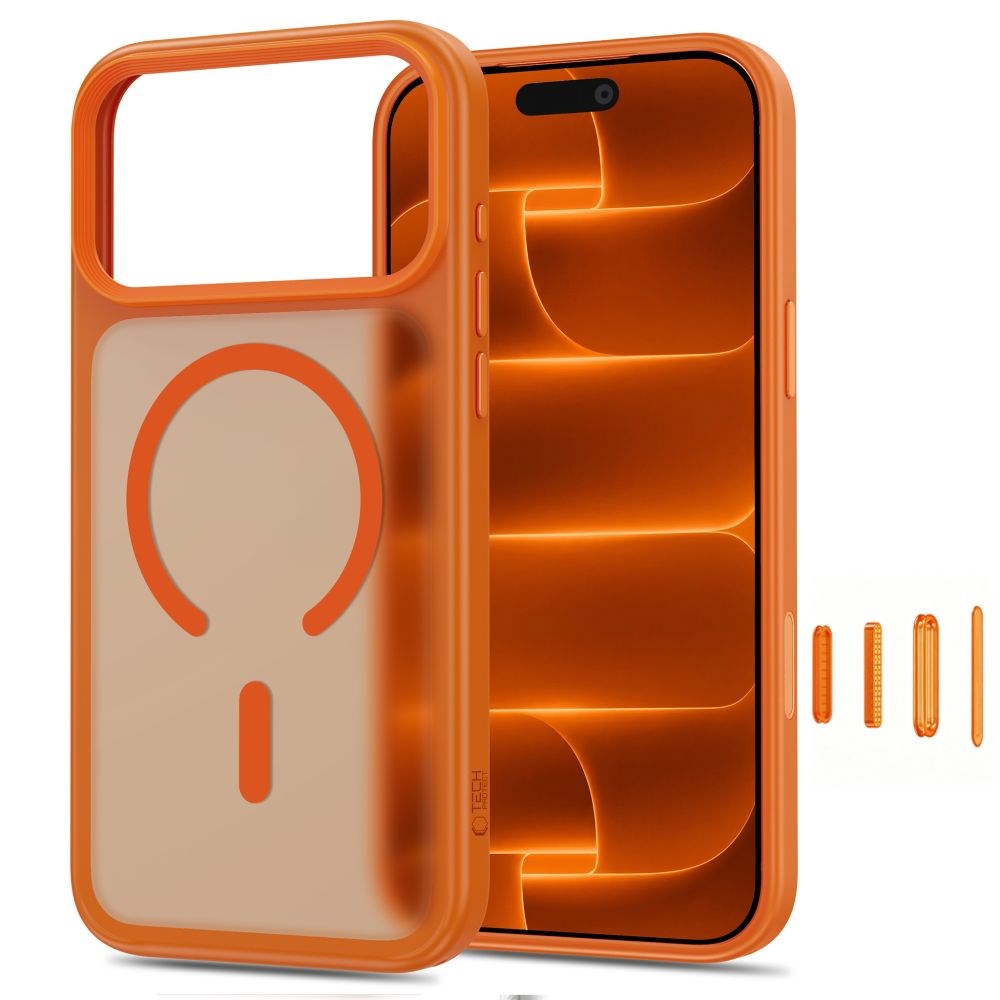 iPhone 18 Pro Max / 17 Pro Max Tech-Protect MagMat Case - MagSafe Compatible - Matte Orange